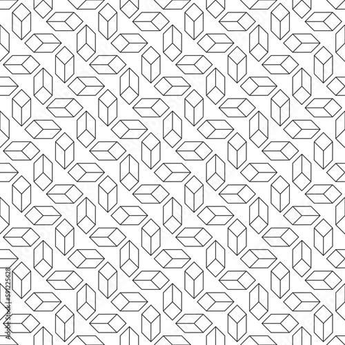 Vector seamless models. Modern stylish texture. Composition from regularly repeating geometrical element. Monochrome, simple. Vector illustrations.