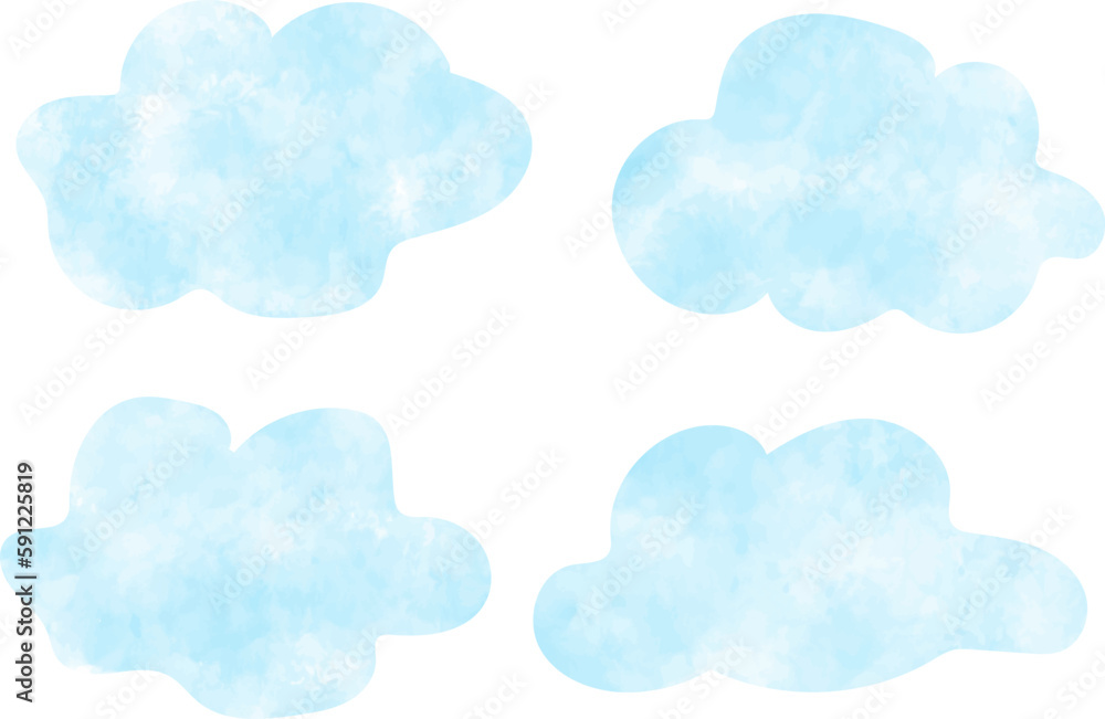 clouds with the words cloud on a white background.