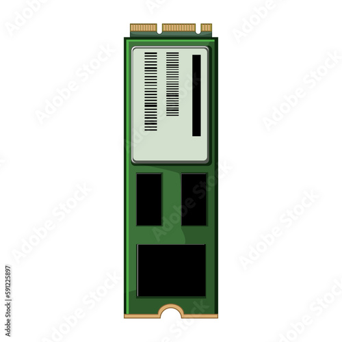 drive ssd storage cartoon vector illustration