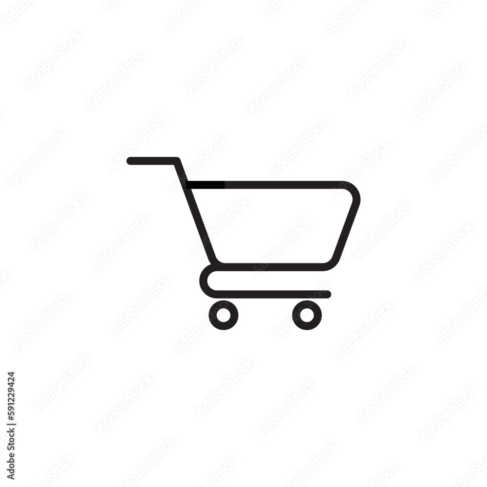 shopping cart and trolley simple icon shopping cart and trolley simple icon