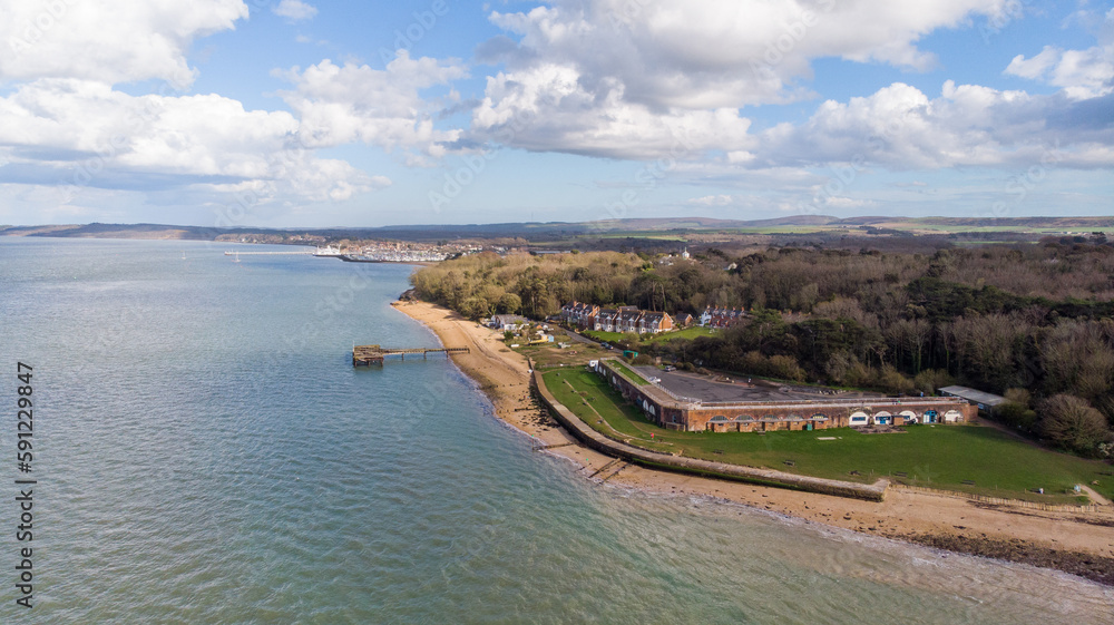 Fort Victoria, Isle of Wight aerial view