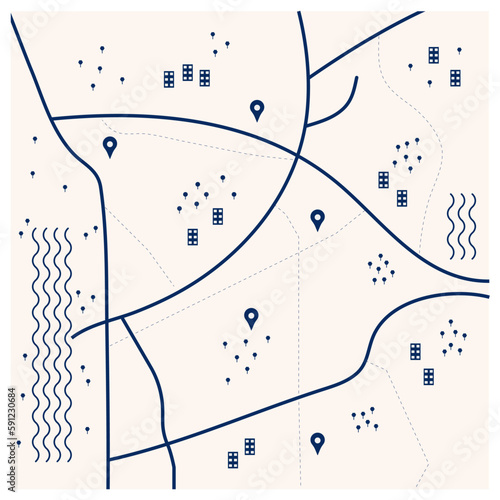 city map for any kind of digital info graphics and print publication.
