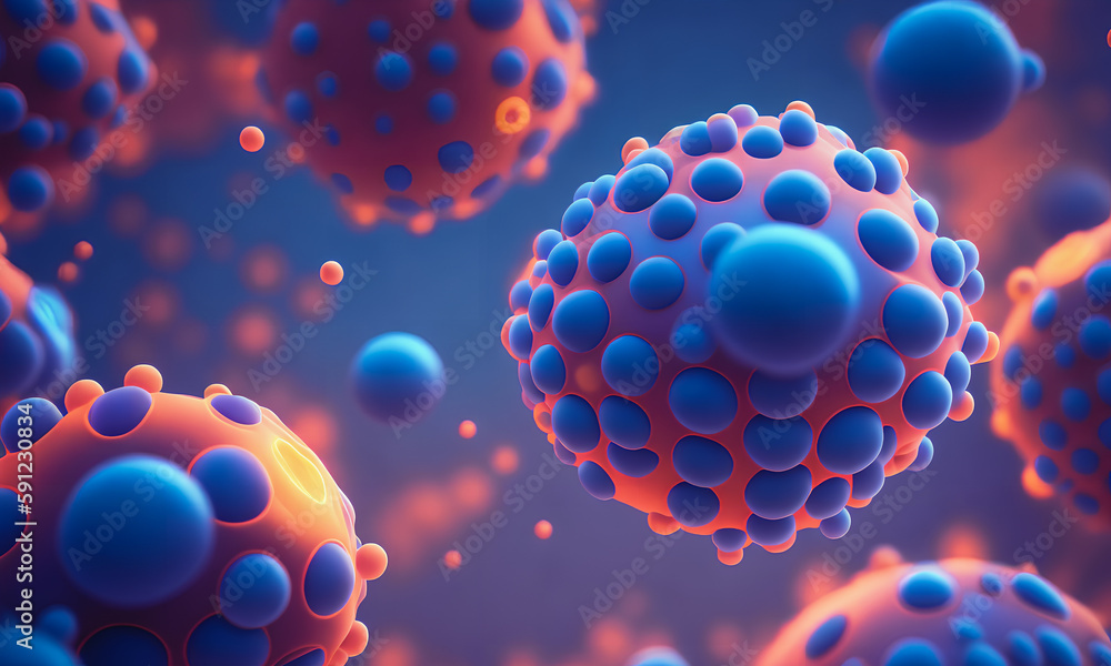 Complex chemical structures in vibrant colors, atoms, modern styling, new technologies, future. Generative AI Complex chemical structures in vibrant colors, atoms, modern styling, new technologies, future. Generative AI