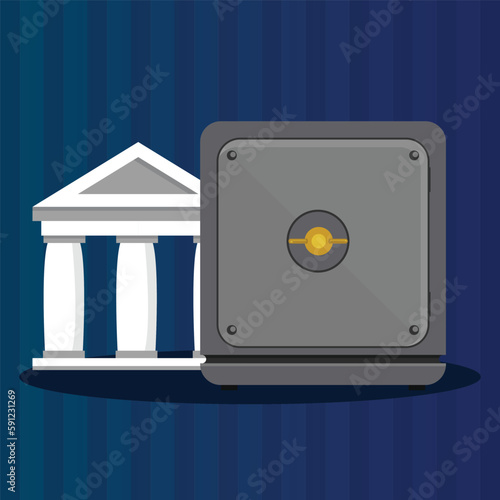 Bank treasury - bank loan illustration 