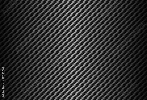 Vector black carbon fiber seamless texture surface background. Abstract cloth material pattern wallpaper for car tuning or service. Endless cordura web texture or page fill pattern