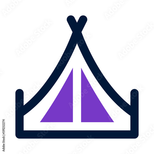 tent icon for your website, mobile, presentation, and logo design.