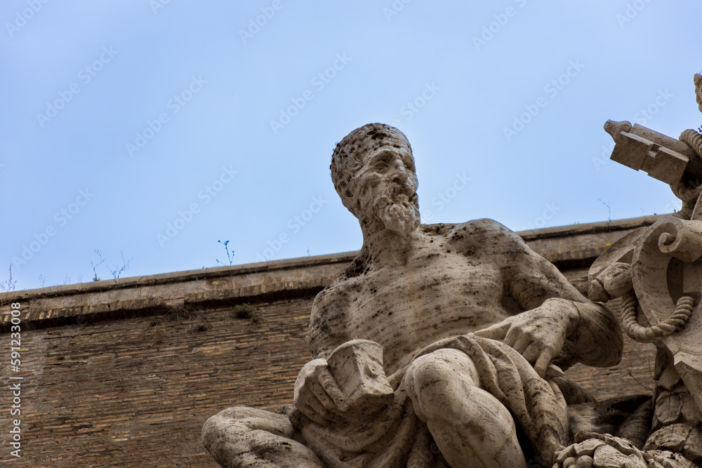 Statue above Vatican Museum entrance
