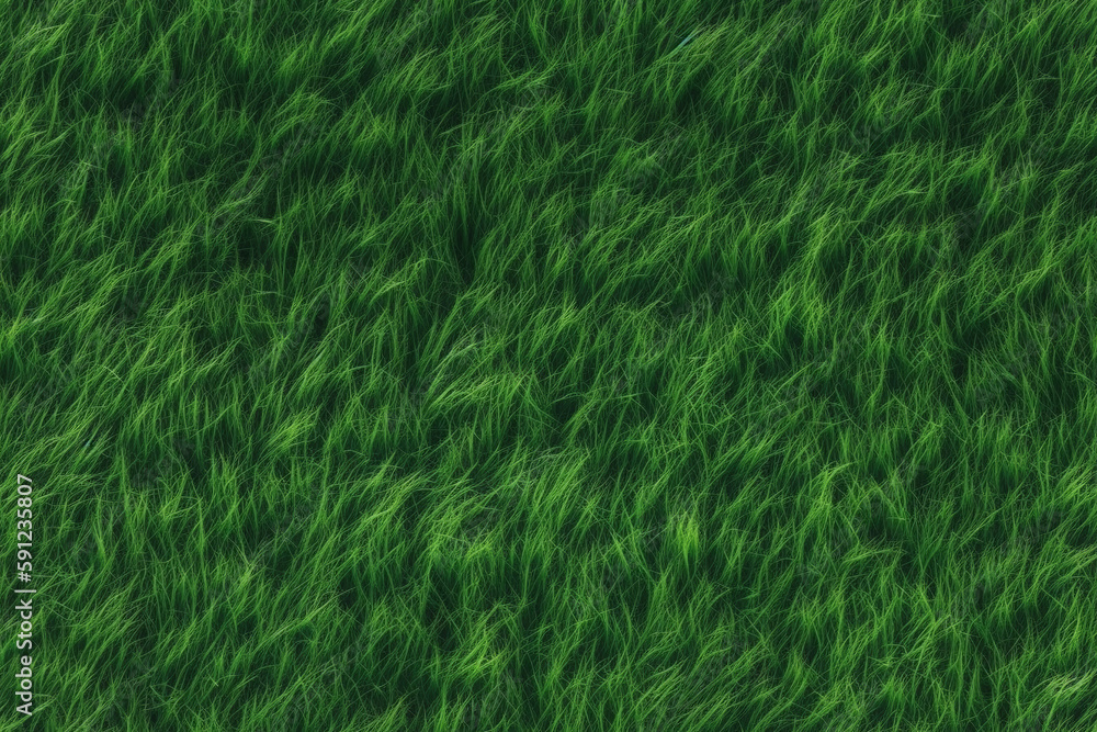 Top view of green grass texture, perfect for sports or summer themed projects. Generative AI Top view of green grass texture, perfect for sports or summer themed projects. Generative AI
