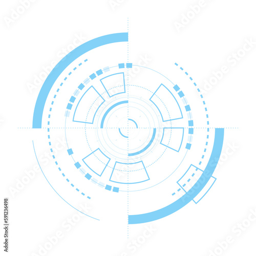 Sci fi futuristic user interface  HUD  Technology abstract background   Vector illustration.  