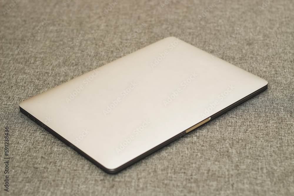 Laptop series flat metal on the table. Laptop series flat metal on the table.
