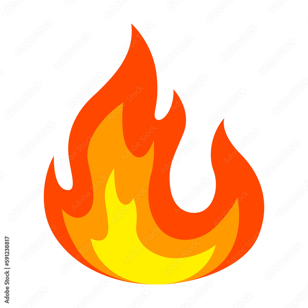 Illustration of stylized fire. Decorative element for design. Illustration of stylized fire. Decorative element for design.
