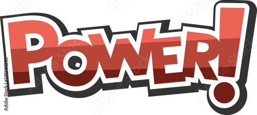 Design of power onomatopoeia symbol