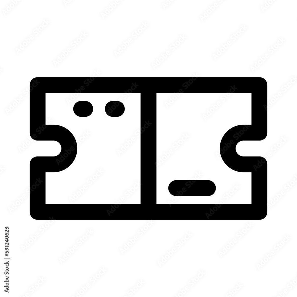 ticket icon for your website, mobile, presentation, and logo design.