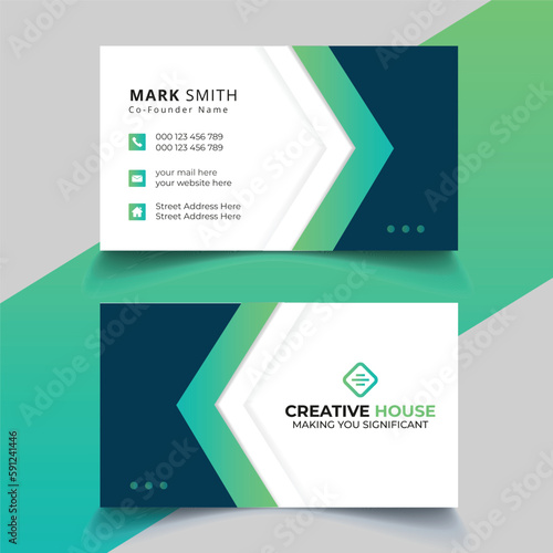 Professional elegant modern business card design
