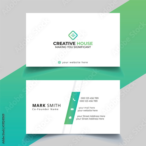 Professional elegant modern business card design
