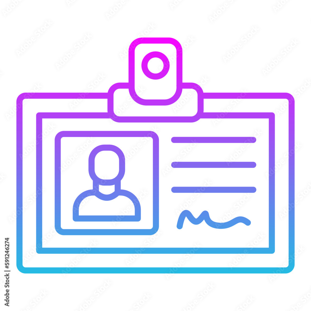 Id card Line Gradient Icon Id card Line Gradient Icon