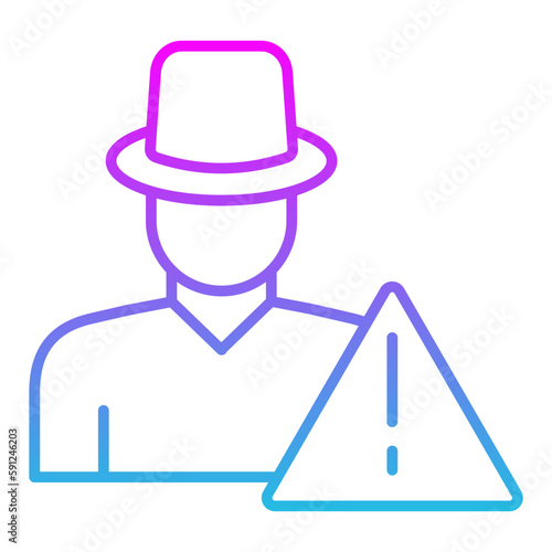 Outsider Line Gradient Icon