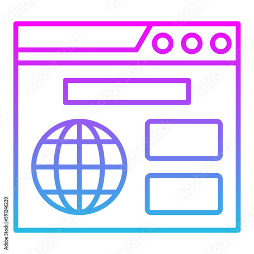 Browser Line Gradient Icon