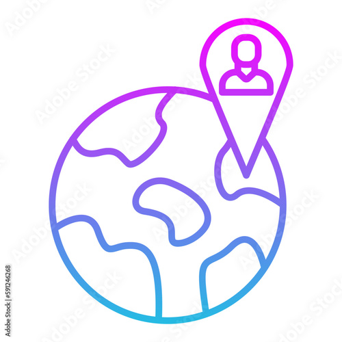 Citizenship Line Gradient Icon