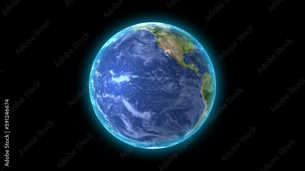 Realistic Earth Rotating on black background, Seamless Loop Animation. Realistic Earth Rotating on black background, Seamless Loop Animation.