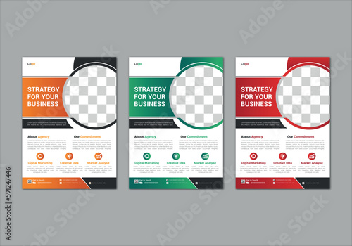 modern trend professional business flyer design corporate