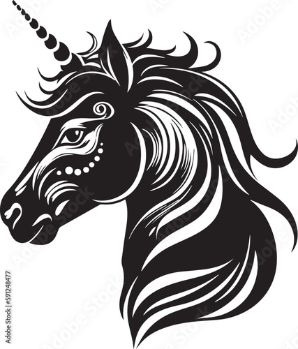 Unicorn, Vector illustration, SVG
