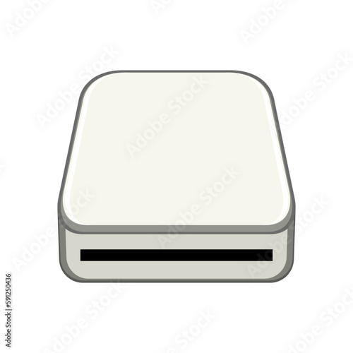 equipment compact photo printer cartoon vector illustration