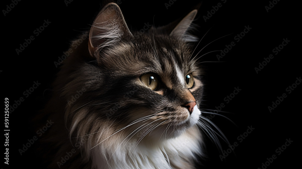 Serene Beauty: Unbelievable Focus on Cat with Dreamy Blurred Background generative ai Serene Beauty: Unbelievable Focus on Cat with Dreamy Blurred Background generative ai