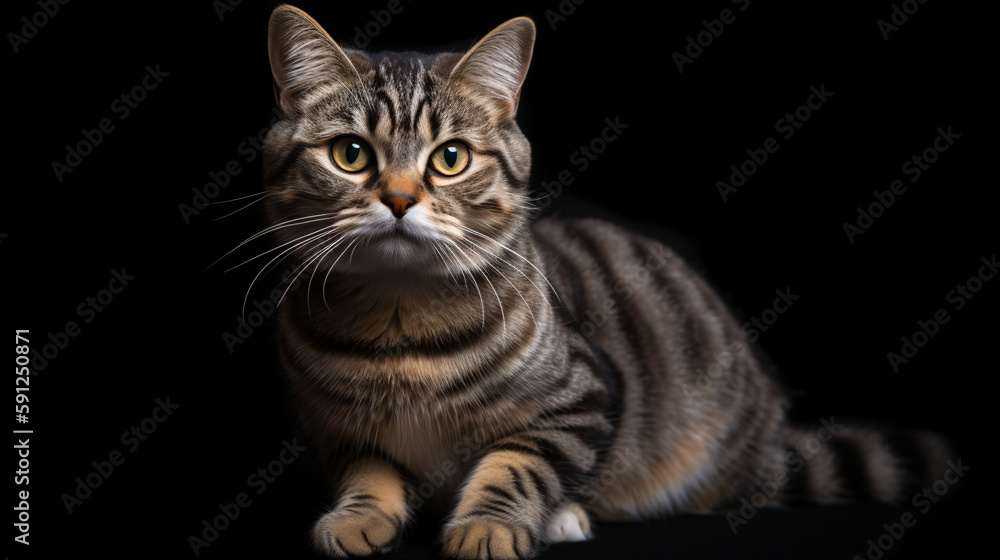 Obraz premium Amazing Close-up: Breathtaking Focus on Cat with Ethereal Blurred Background generative ai