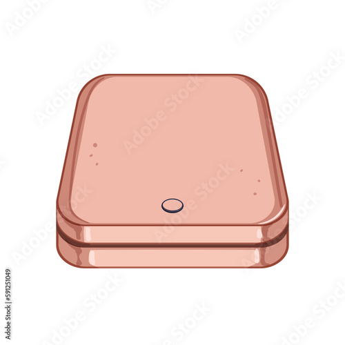 computer compact photo printer cartoon vector illustration