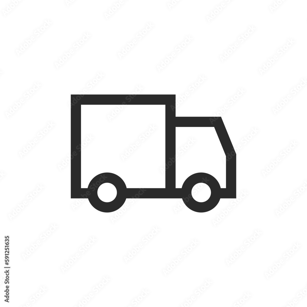 Truck, linear style icon. Editable stroke width Truck, linear style icon. Editable stroke width