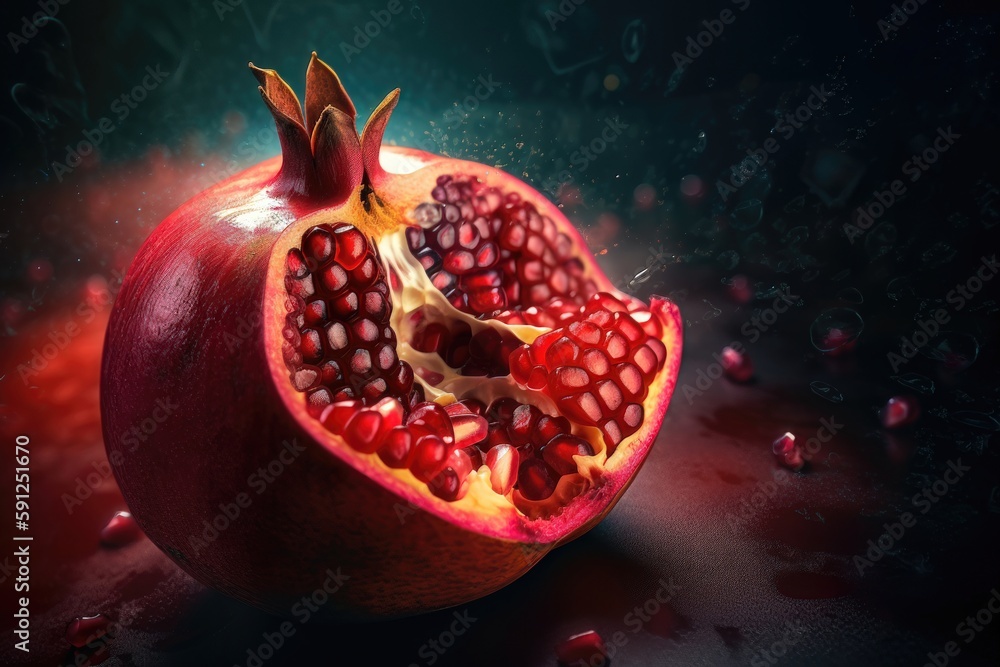 Pomegranate. AI generated Pomegranate. AI generated