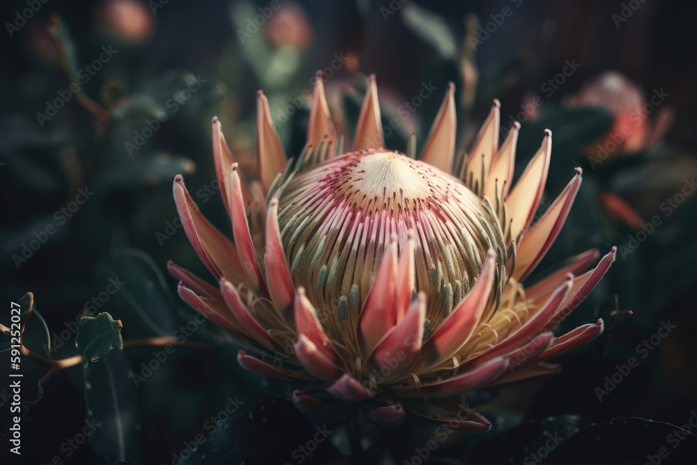Protea flower featuring protea, flower, and floral. AI generated Protea flower featuring protea, flower, and floral. AI generated