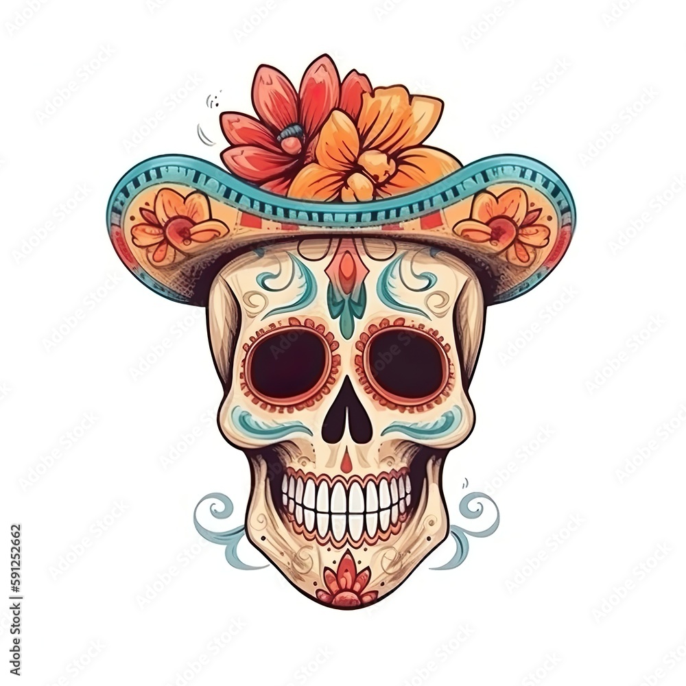 Sugar Skulls or Dia de los Muertos “Day of the Dead” skulls a colorful facet of Mexican fashion Sugar Skulls or Dia de los Muertos “Day of the Dead” skulls a colorful facet of Mexican fashion