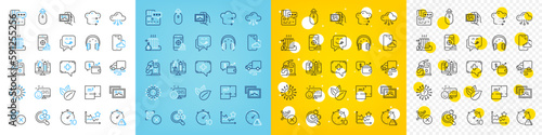 Vector icons set of Seo phone, Card and Headphones line icons pack for web with Qr code, Chemistry lab, Swipe up outline icon. Radiator, Delivery route, Question mark pictogram. Vector