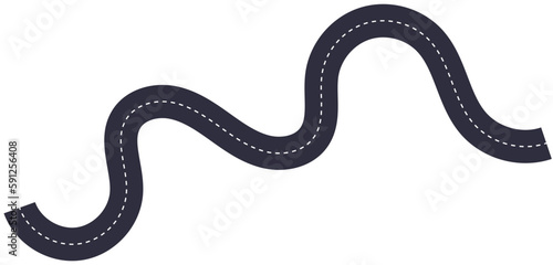 Curvy Bend Tarmac Road Symbol Illustration © Mungujakisa Edmond