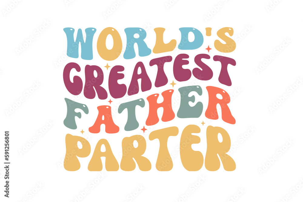 world's greatest father parter - obrazy, fototapety, plakaty 