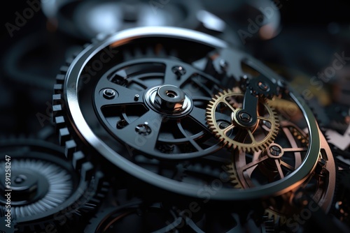 Watch gears concept. AI generated