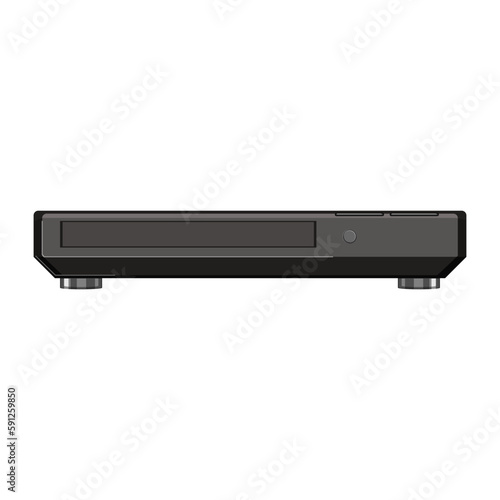 equipment dvd player cartoon vector illustration