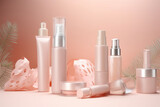 generic skin product cosmetics background - generative ai