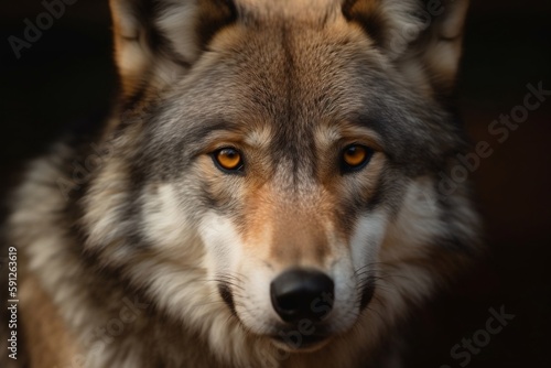 gray wolf portrait