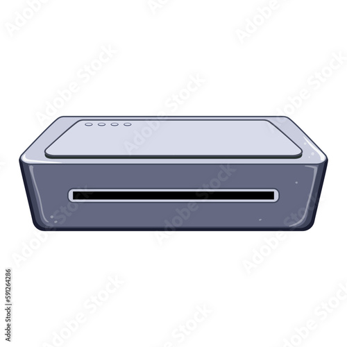 technology laminator machine cartoon vector illustration