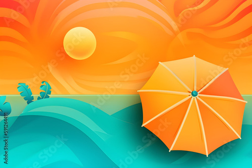 Design a summer-themed background   generat  ve a  