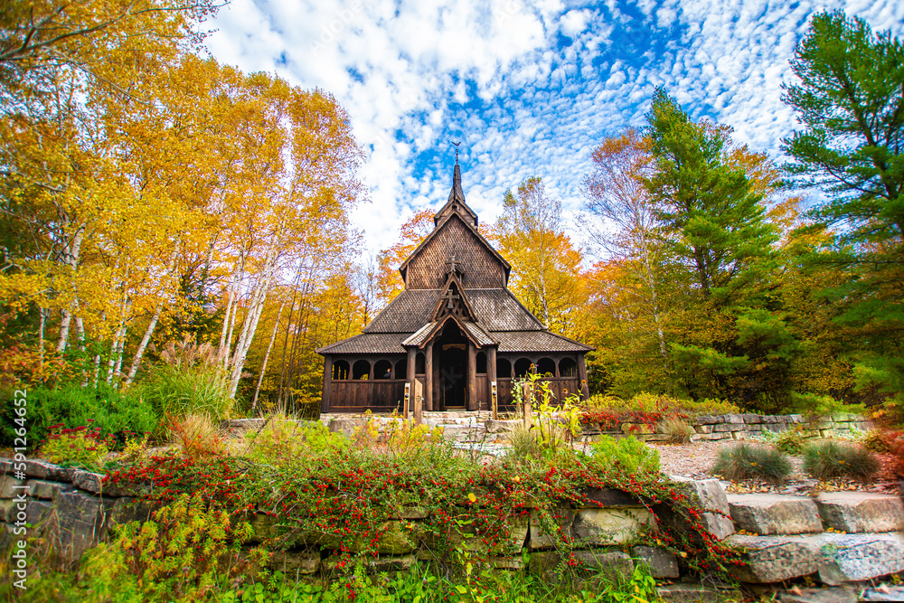 Stavkirke, Washington Island, Wisconsin, Door County Stavkirke, Washington Island, Wisconsin, Door County