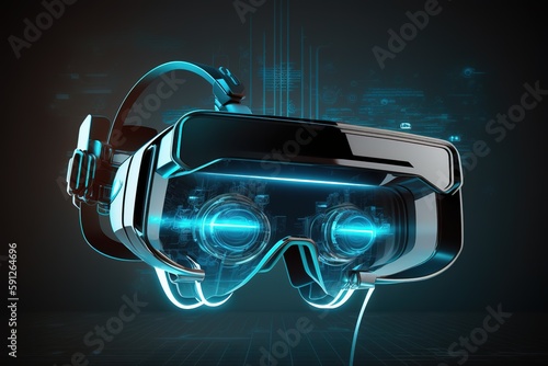 Futuristic VR Glasses  Generative AI