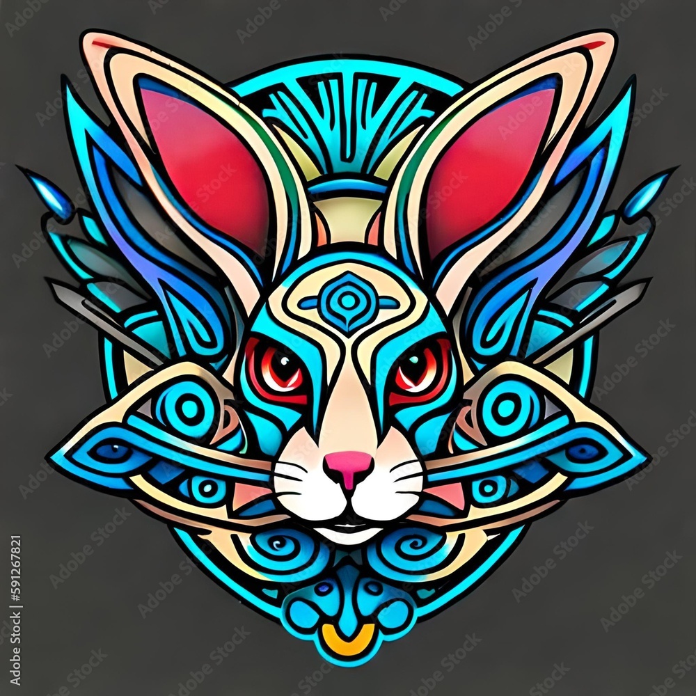 Fototapeta premium Rabbit tatoo