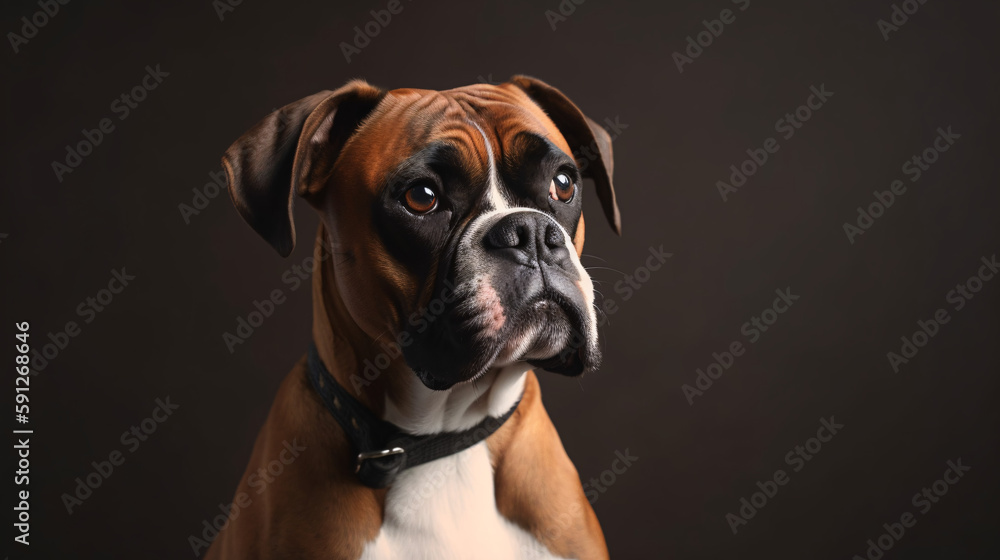 Serene Dog with Blur Background generative ai