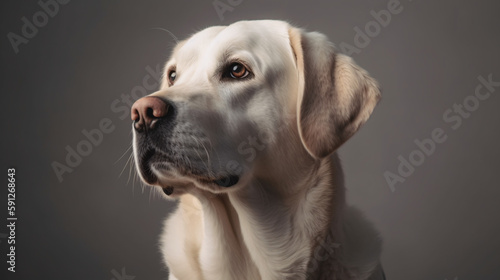 Serene Dog with Blur Background generative ai © KWY