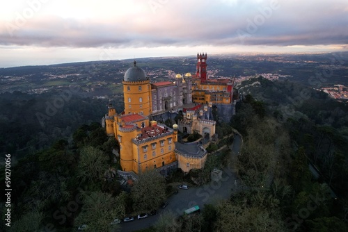 The Pena Palace, Portugal, clouds