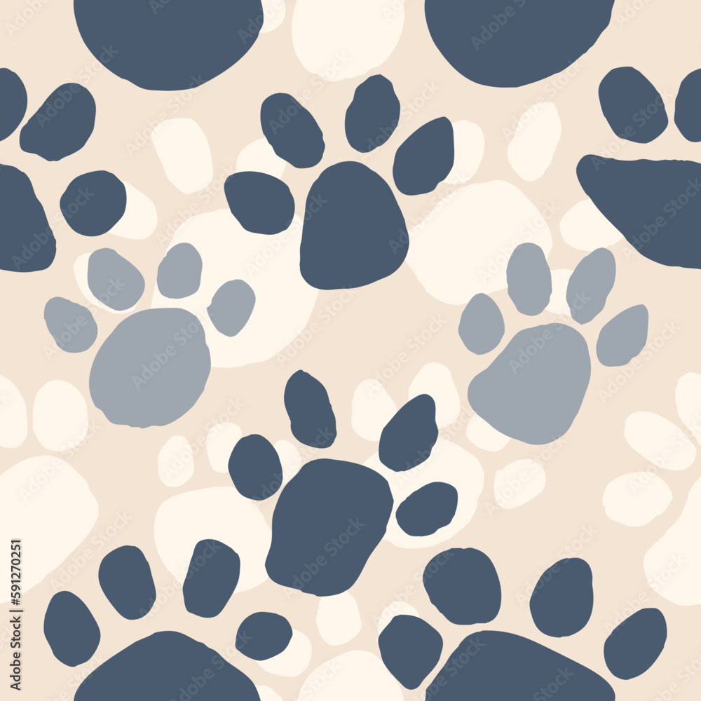 seamless pattern with paws seamless pattern with paws